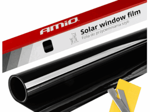 FOLIA DO PRZYCIEMNIANIA SZYB AMIO 75x300cm ULTRA DARK BLACK 99-100% SUPER CZARNA BARDZO OUTLET