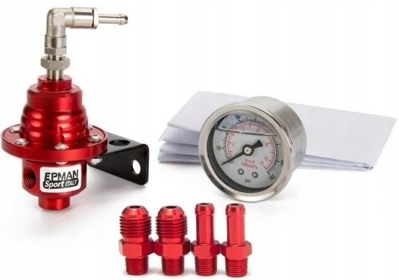 REGULATOR CIŚNIENIA PALIWA ALUMINIOWY TUNING CZERWONY 2-8 BARA EPMAN OUTLET