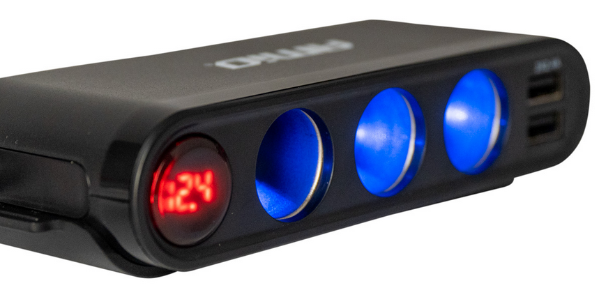 ROZDZIELACZ ROZGAŁĘŹNIK ZAPALNICZKI ŁADOWARKA VOLTOMIERZ 12V-24V USB USB-C - obrazek 4