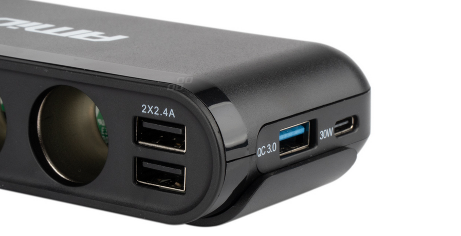 ROZDZIELACZ ROZGAŁĘŹNIK ZAPALNICZKI ŁADOWARKA VOLTOMIERZ 12V-24V USB USB-C - obrazek 3